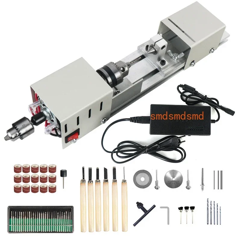 

Mini Wood Lathe Machine DIY Woodworking Miniature Buddha Pearl Lathe Grinding Polishing Beads Wood Drill 12-24V DC Rotary Tool