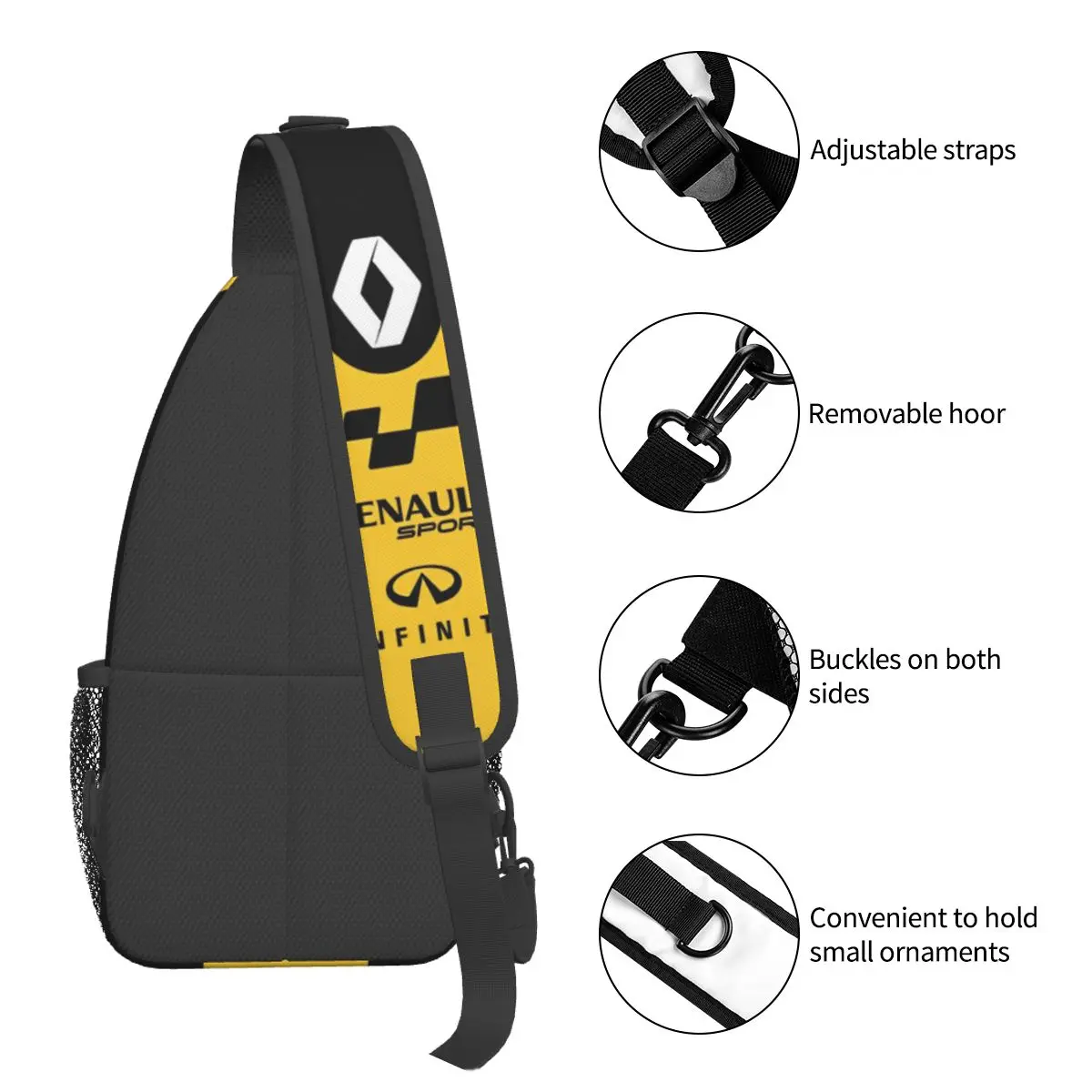 Fashion Infinitiis Car Logo Sling Bags Chest Crossbody Shoulder Sling Backpack Outdoor Sports Daypacks Cool School Bags