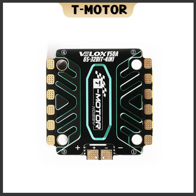 T-Motor VELOX V50A 50A 32Bit BLHELI32 4in1 Brushless ESC 3-6S LIPO W/TMOTOR T4 02 ESC Firmware 30.5x30.5mm for FPV Racing Drone