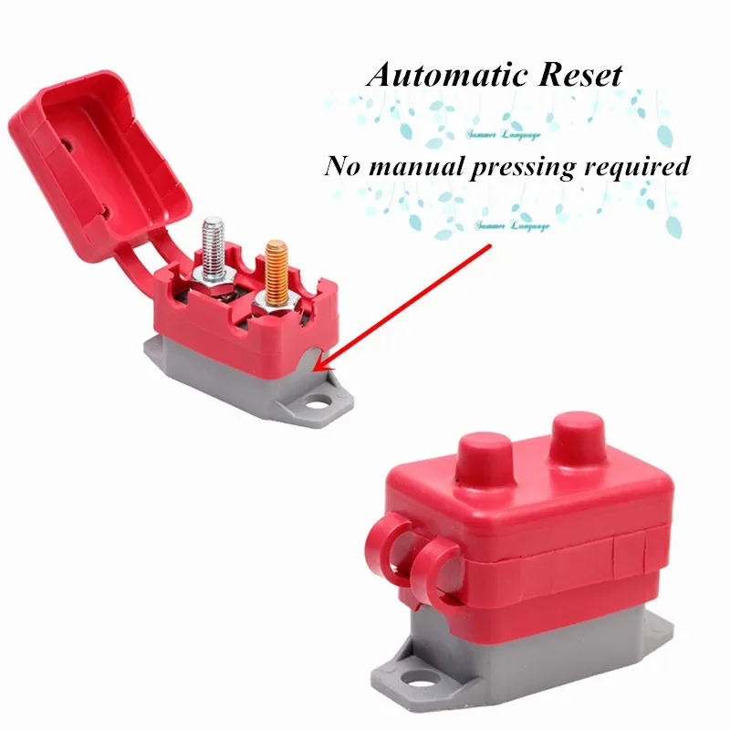 5A 10A 15A 20A 25A 30A 35A 40A 50A Automatic Auto Truck Fuse Automatic Reset Circuit Breaker Stud Bolt with Cover