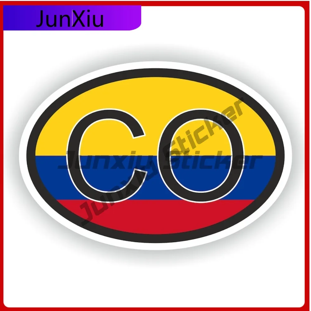 Наклейка с флагом Колумбии, для авто и мотоциклов