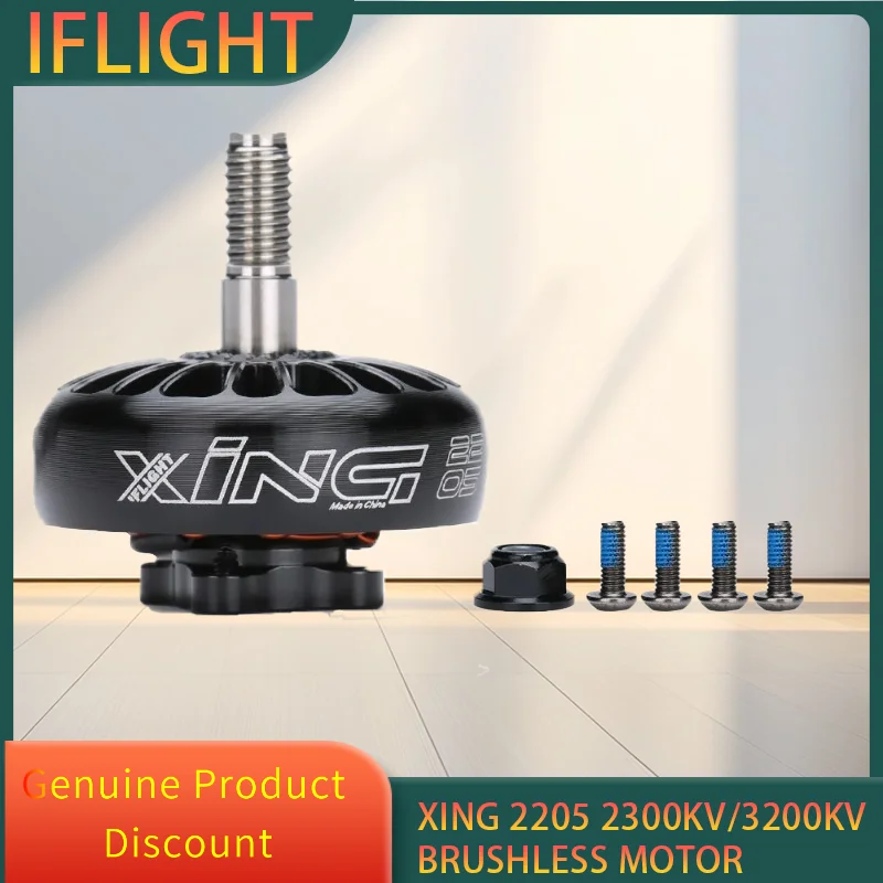 

IFlight XING 2205 2300KV/3200KV 4-6S Монтажное отверстие для бесщеточного двигателя Φ12/M2, совместимый с Protek35 3,5-дюймовый пропеллер для FPV дрона