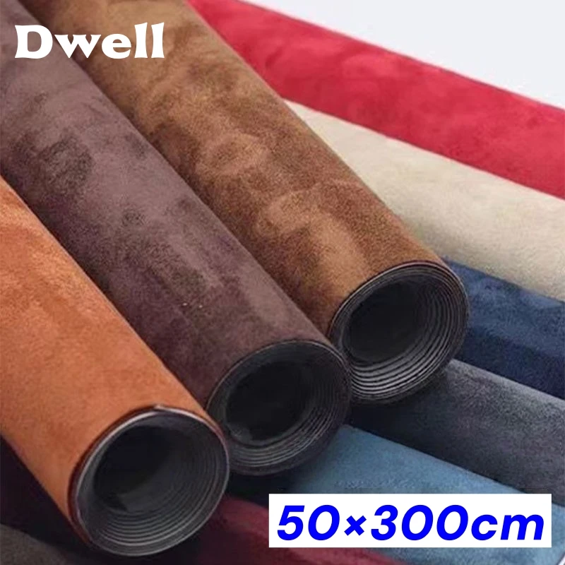 

High Elastic Self-adhesive Suede Fabric for Car Interior Modification Upholstery DIY Sewing Suede Wrap Cloth Leather RollSticker