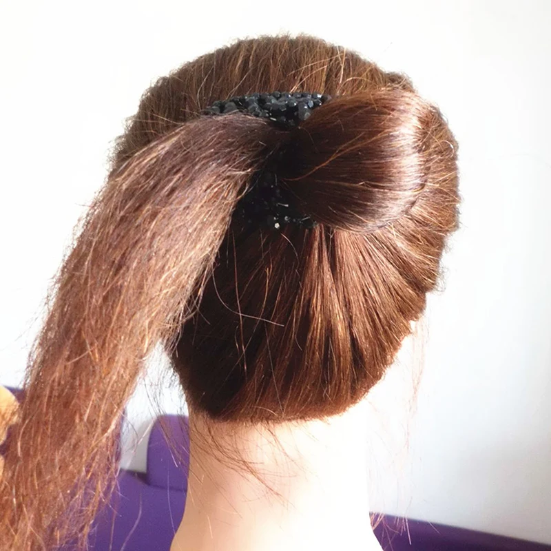 Peines de doble fila para mujer, cuentas elásticas de giro mágico, peines laterales para el cabello, horquilla de perlas, ensanchador, Clip de peinado, accesorios para el cabello