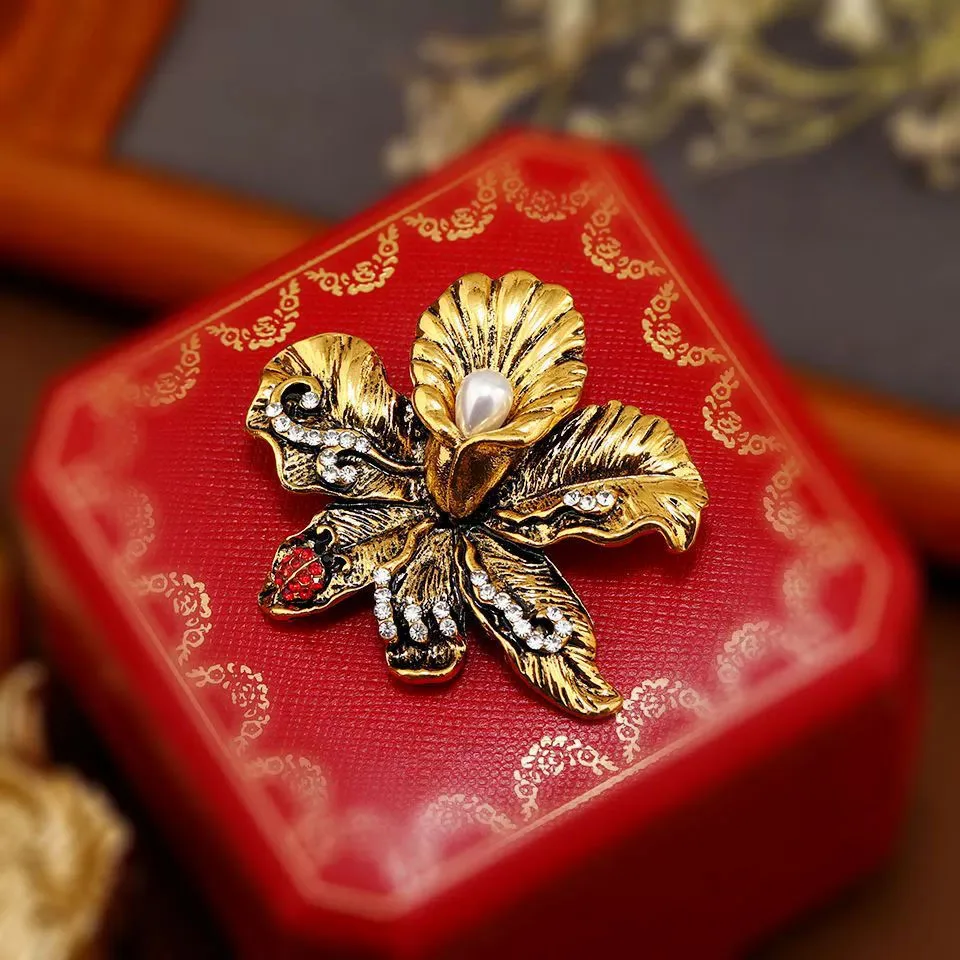 Elegant Zircon muilt-layer Camellia Pearl Brooches Exquisite Atmospheric Peony Broche for Woman Clothing Corsage Ornament