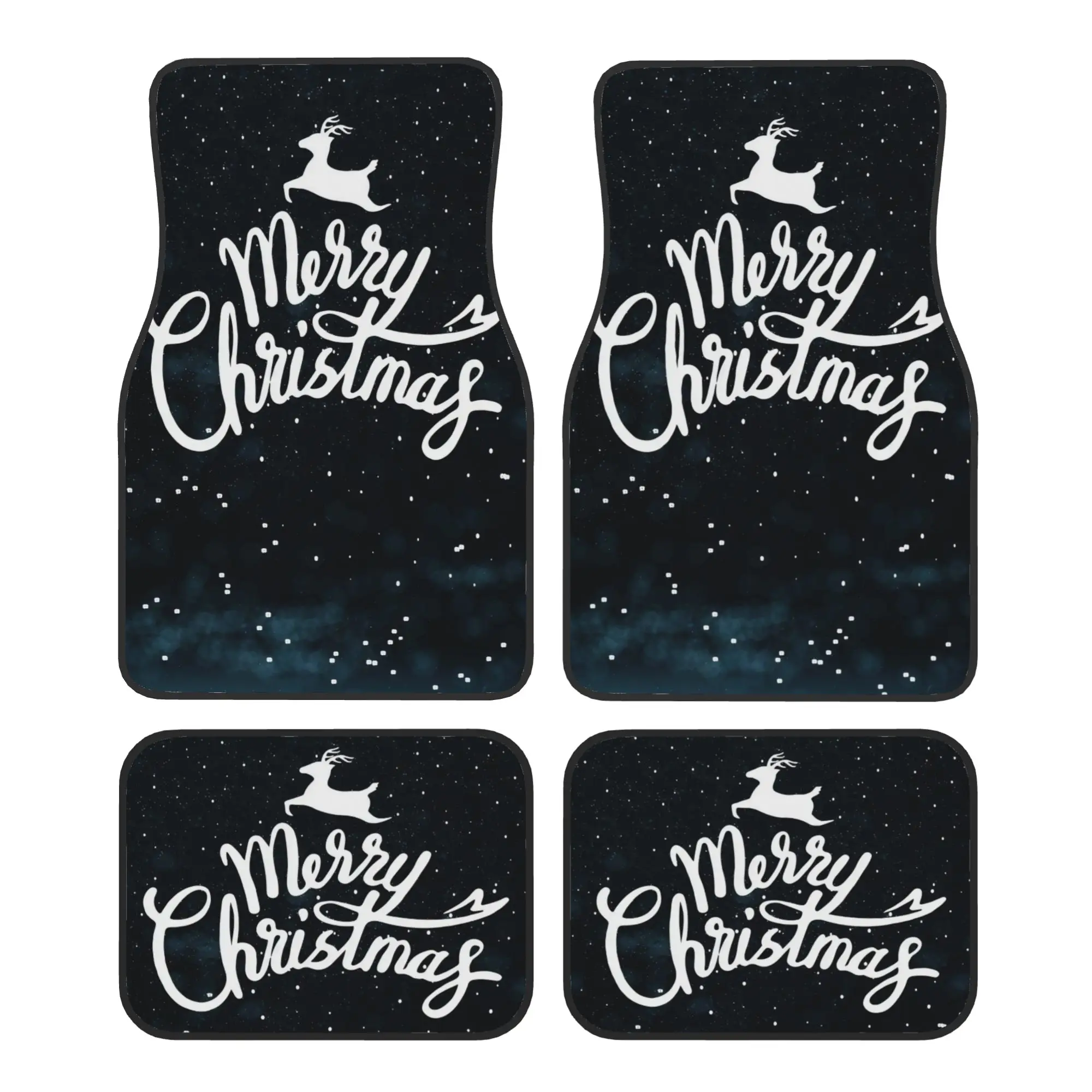 4pcs, Exquisite Car Floor Mats With Iconic Christmas Theme, Perfectly Designed With Unique Patterns, Suitable For Cars, Trucks,