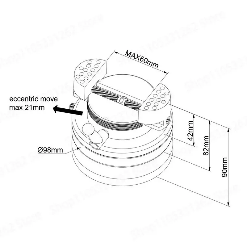 Stainless Steel Eccentric Ball Setting Pliers Jewelry Engraving Clamp with Base Graver Setting Tool for Jewelry Studio