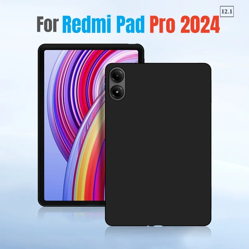 حافظة لهاتف Xiaomi Redmi Pad Pro 2024 من السيليكون الناعم غطاء خلفي واقي Funda لهاتف Red Mi Pad Pro 12.1 غطاء لوحي