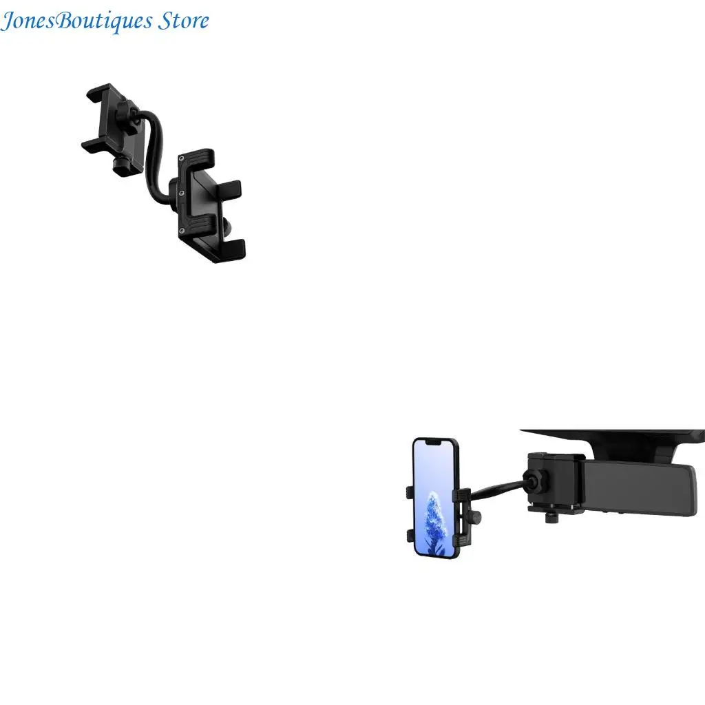 

Multiple Adjustable Car Phone Mount Double Clamp Design Vibration Proof Holder for Motorcycle Bike Mirror W8KE