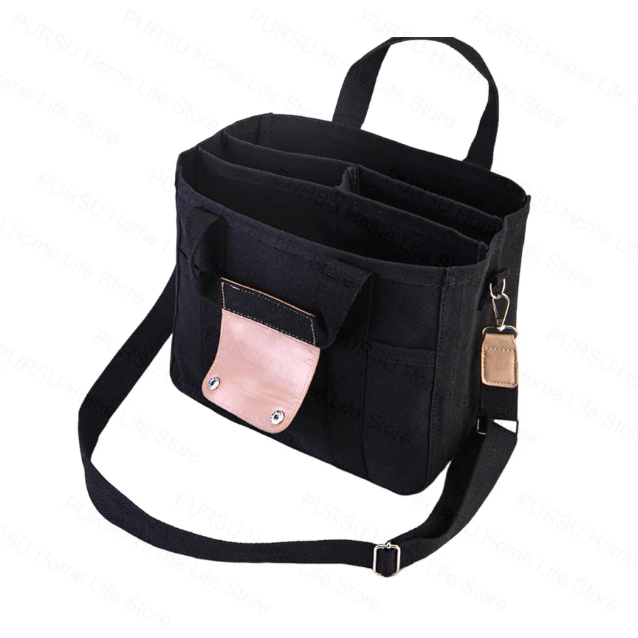 

Canvas Mommy Bag Multi Pocket Large Capacity Tote Bag Adjustable Shoulder Strap Casual Shoulder Shopping Bag Women's Handbag
