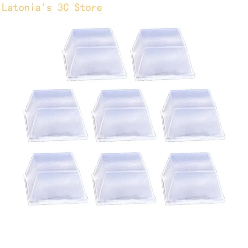 8Pcs Trapez Schnell Montieren Silikon Vibration Dämpfung Füße Pad Für Lautsprecher Verstärker Rack Montieren X3UB – Detail 3