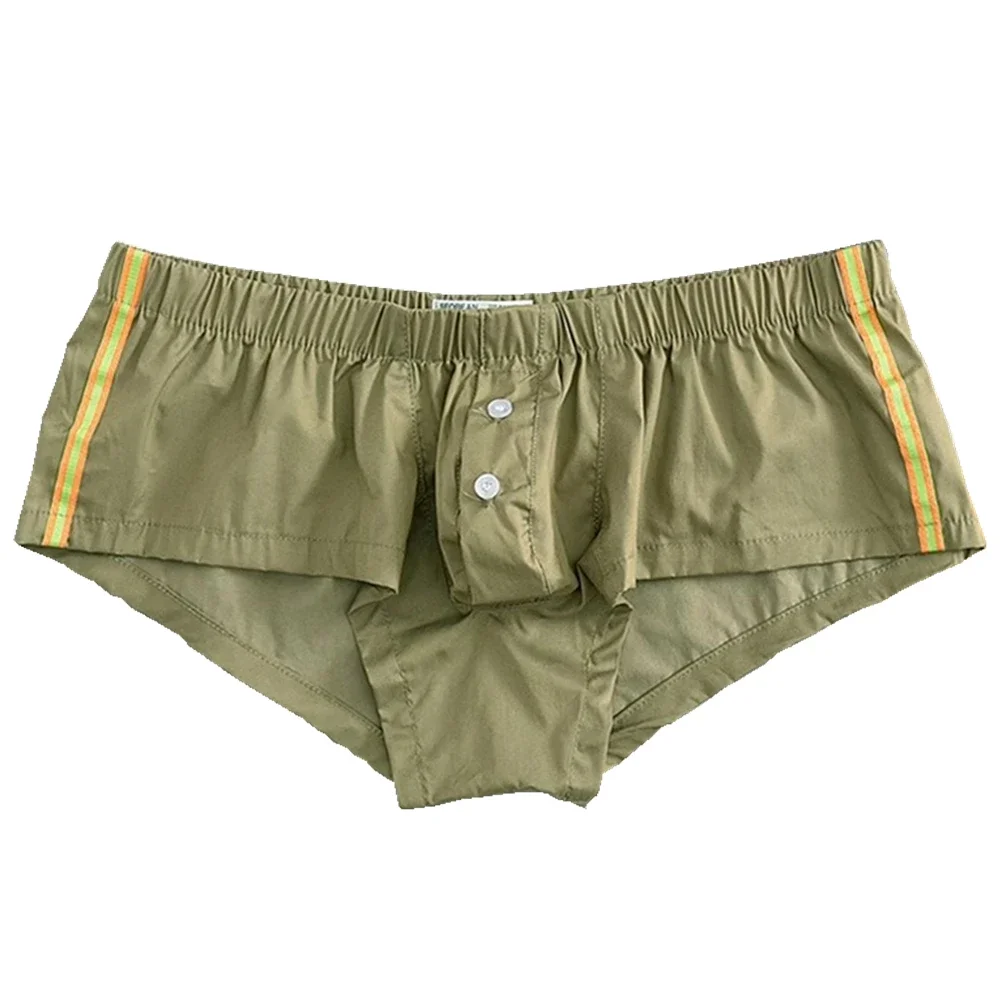 ملابس داخلية رجالية بزاوية مسطحة، قطن متوسط الخصر ومنخفض، لون متباين، حقيبة مرتفعة على شكل حرف U، مثيرة #3