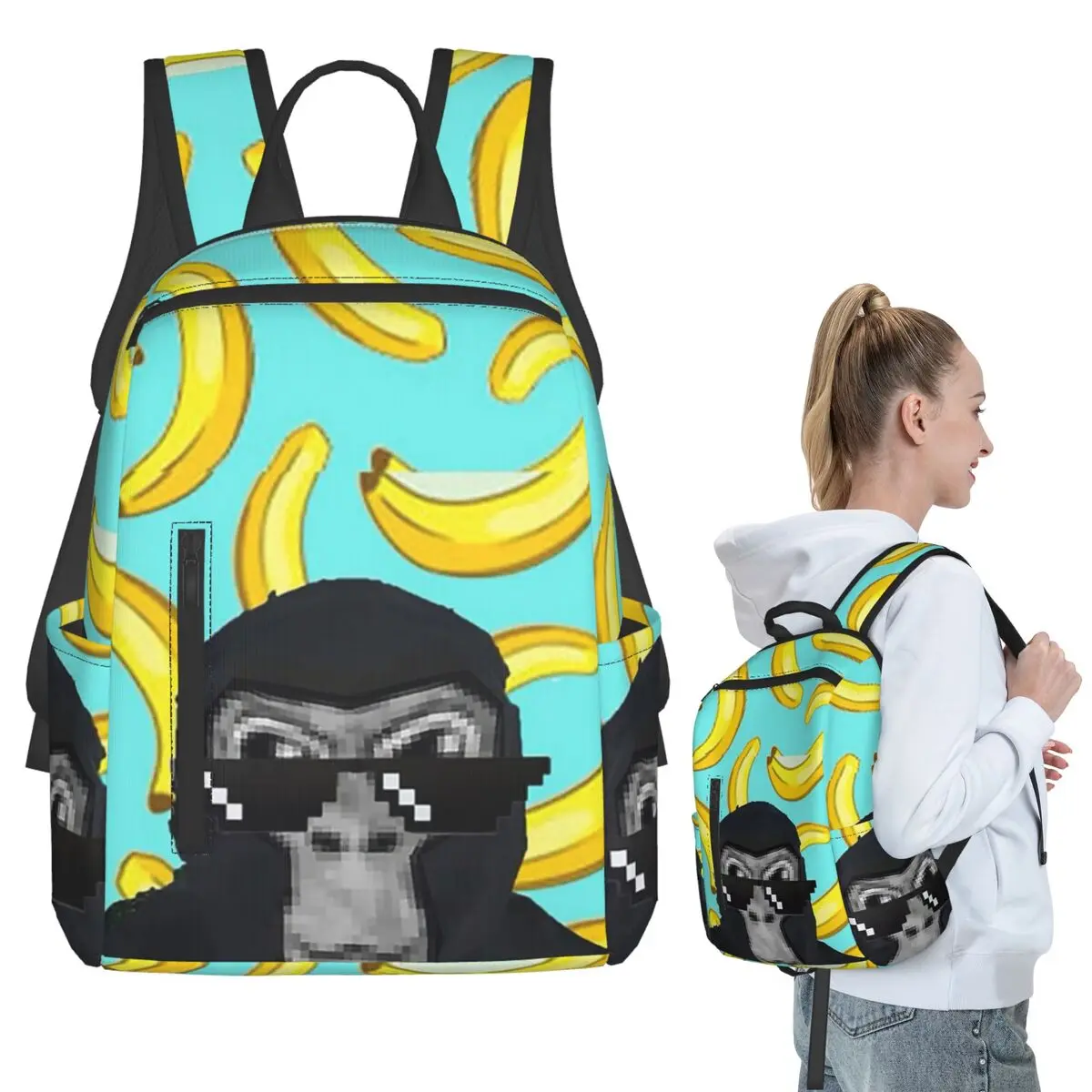 

Рюкзак Gorilla Tag Monkey, школьная сумка для детей, сумка для ноутбука, сумки через плечо для мальчиков и девочек