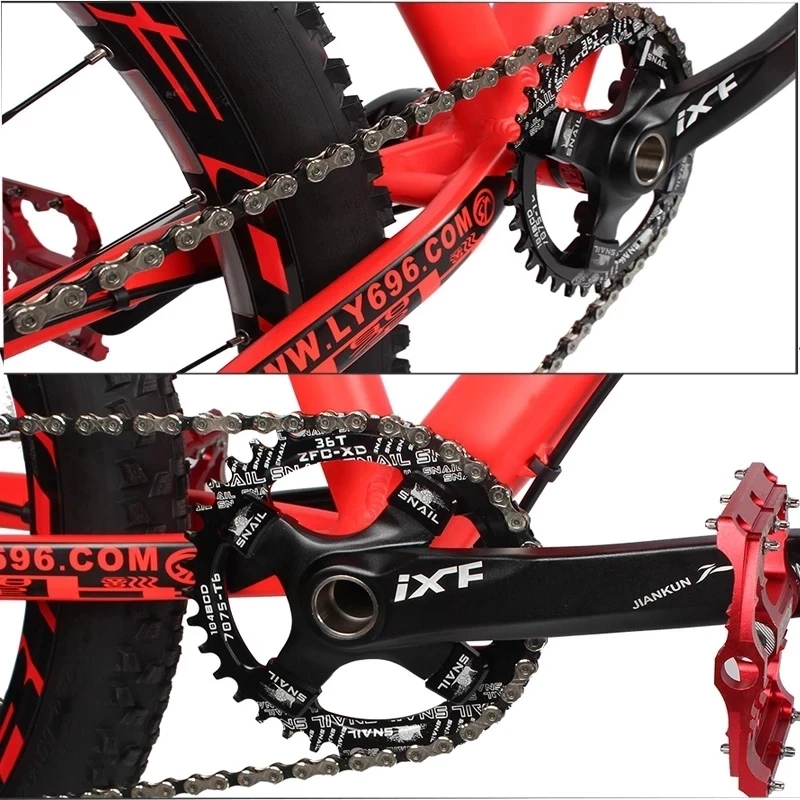 IXF Mountain Bike Hollow Technology 170mm Crank + BB + 104BCD Round Narrow Chainring  32T 34T 36T 38T Crankset Tooth Plate Parts