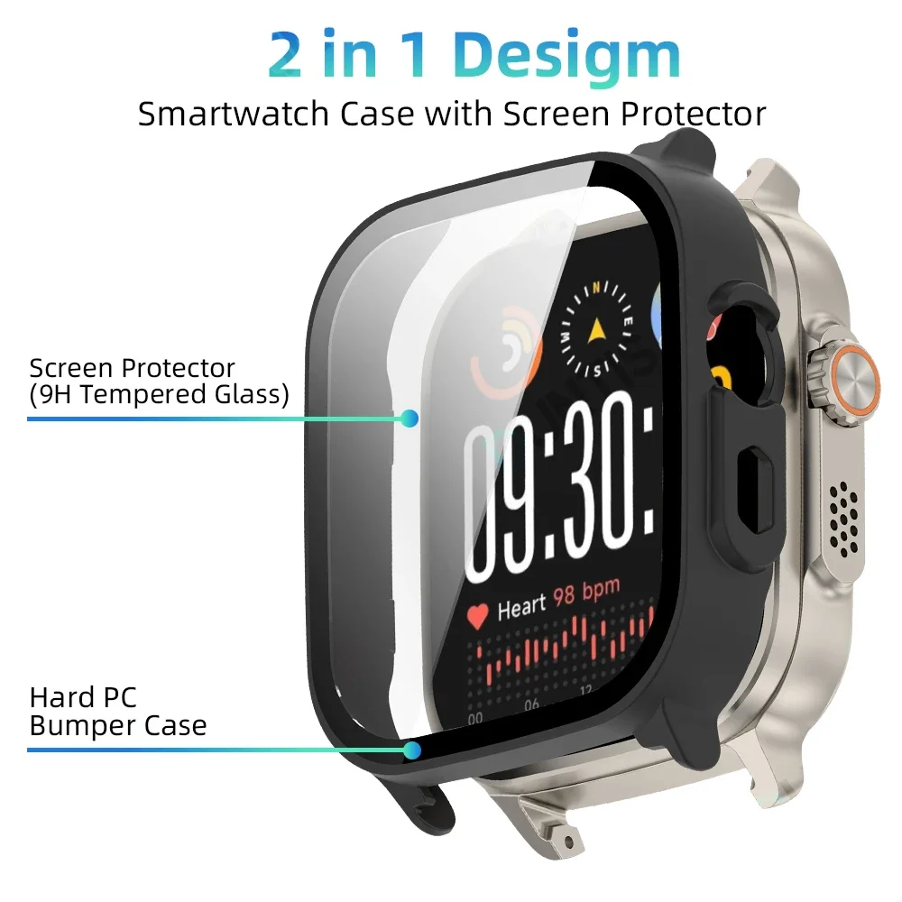 PC Case for Realme Watch 5 Tempered Glass Shell Protective Cover Hard Bumper Case Screen Protector for Realme Watch5 Accessories image 3