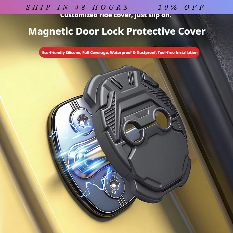 iosn For Leapmotor B10 B01 Lafa5 B05 A10 B03X Car Silicone Door Lock Buckle Shock Absorption Cushion Pad Modification Car Access