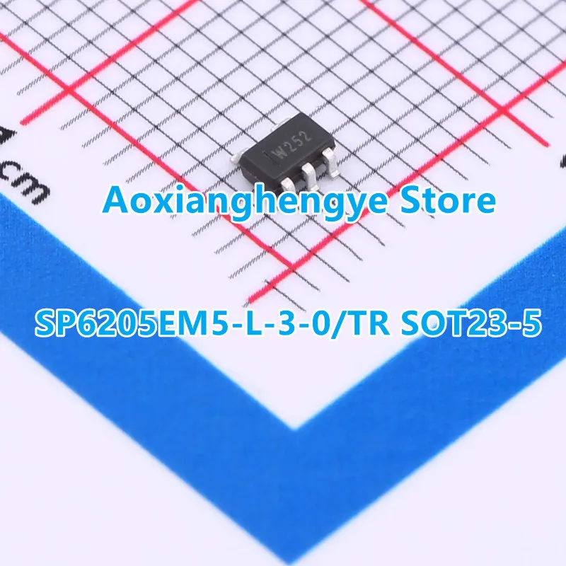 10 Buah SP6205EM5-L-3-3/TR SP6205EM5-L-3-0/TR SP6205EM5-L/TR SOT23-5 Kebisingan Rendah, Regulator LDO CMOS 300mA dan 500mA