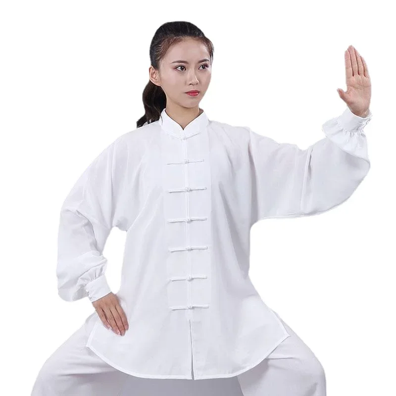 TaiChi Breathable Uniforms Wushu Kungfu Clothing Chinese Style Embroidery Martial Arts Adults WingChun Morning Exercise Costumes