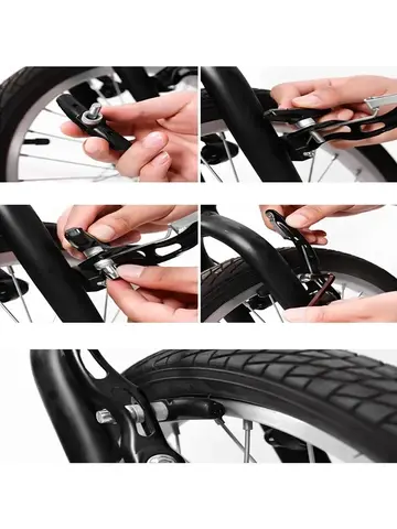 1/2/4/6/10 Pairs MTB Road Bicycle Silent Brake Pads Cycling V Brake Holder Pads Shoes Rubber Blocks Durable Cycling Accessories