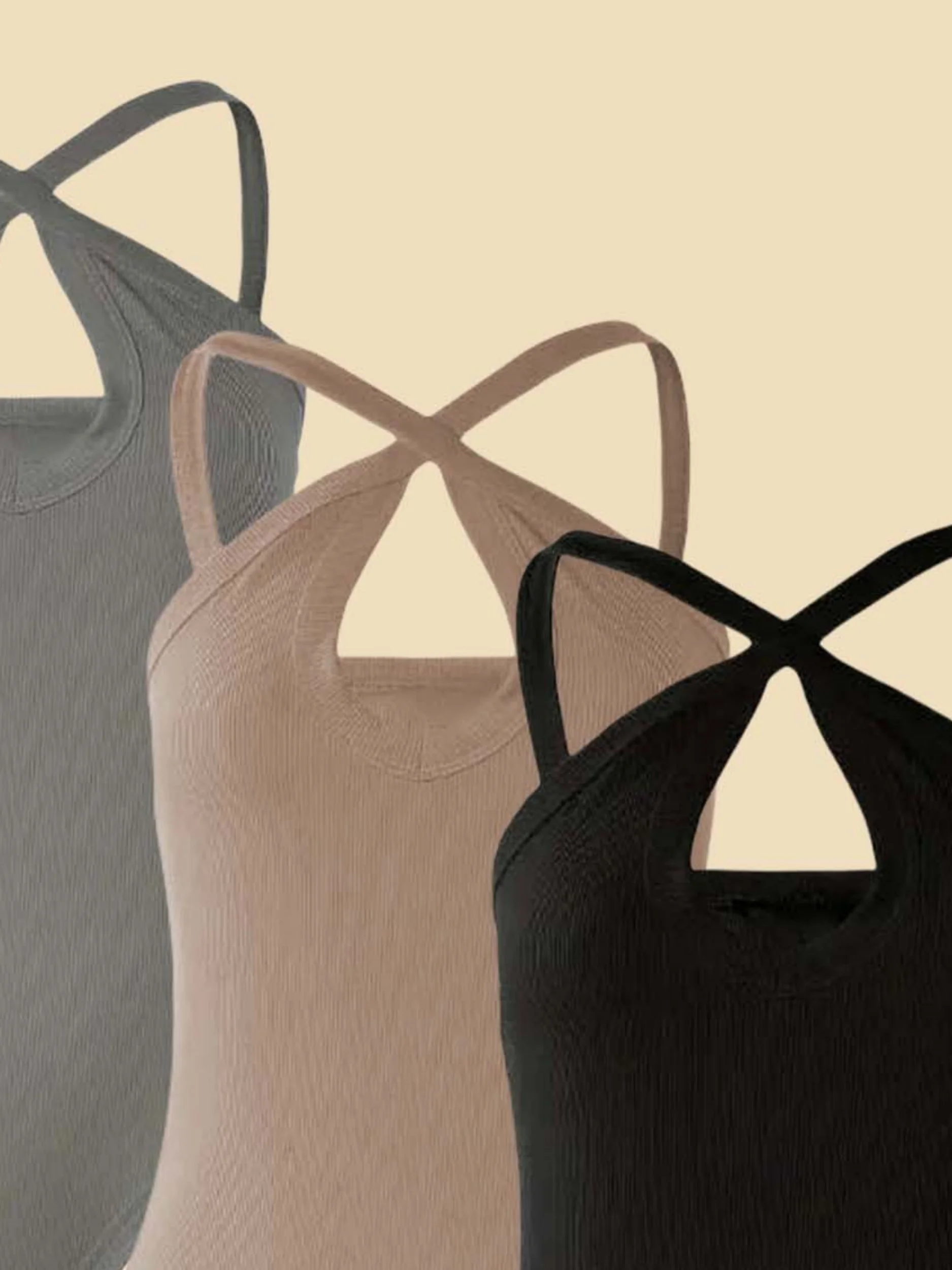 

A new three-piece set of women's fashionable, casual, slimming and form-fitting tight-fitting tops