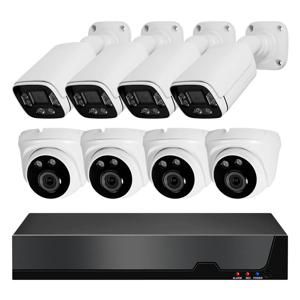 5MP POE Bullet Work with Tuya Camera Security Camera System CCTV 8CH NVR Network Outdoor Camera Surveillance Home Security