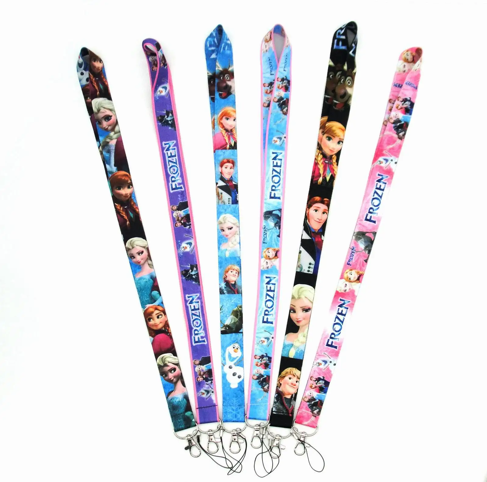 Disney FROZEN Cartoon Creative Lanyard Badge ID Lanyards Mobile Phone Rope Key Lanyard Neck Straps Accessories