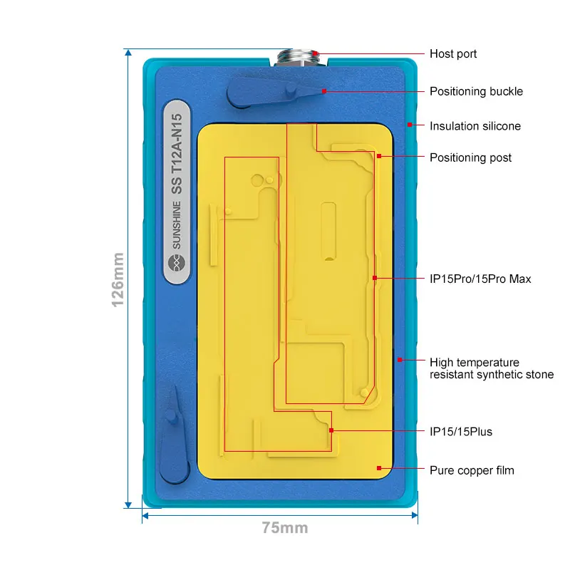 

SS-T12A N15 Smart Maintenance Heating Platform Host For iPhone 15 15Plus 15 Pro Max Motherboard Layer Soldering Welded Station