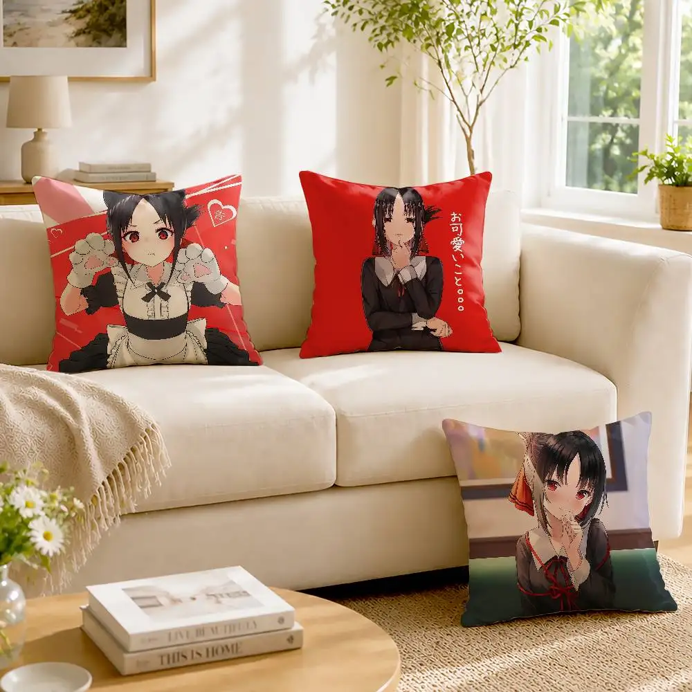 K-Kaguya S-Shinomiya K-Kaguya-sama Custom Double Sided Print Square Pillow Cushion Cover