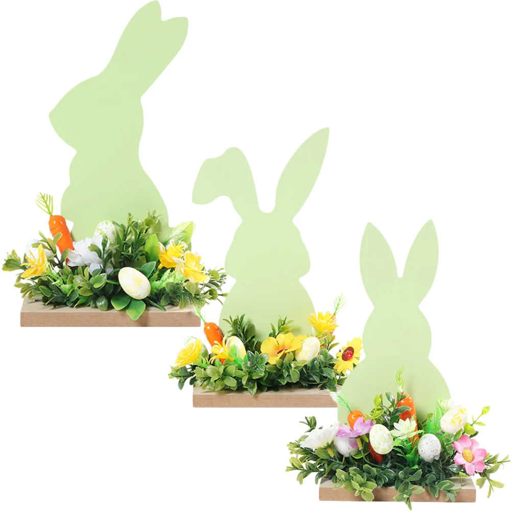 

3 Pcs Easter Decoration Tabletop Centerpiece Sign Kids Gift Lightweight Compact Size Easter Supplies