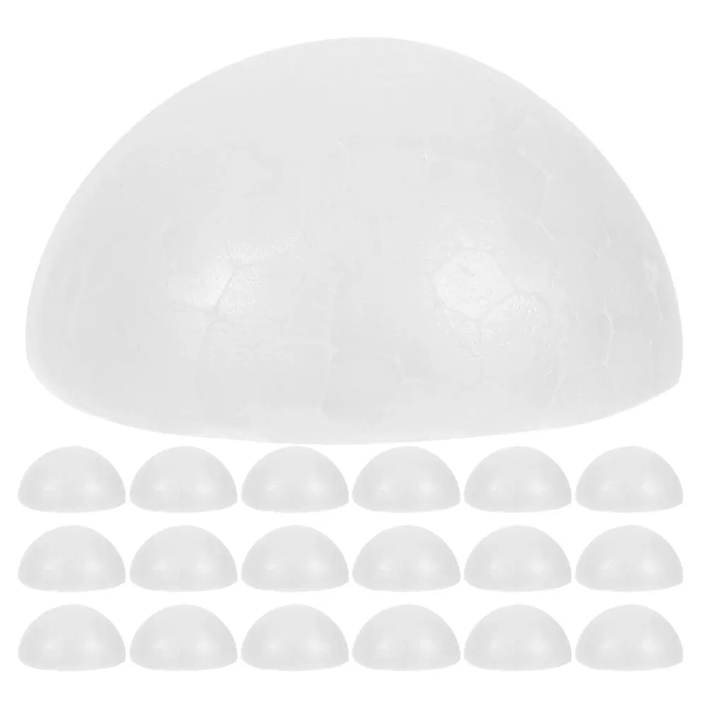 

100Pcs White Foam Half Balls Polystyrene Hemispheres for DIY Wedding Floral Craft Projects Decorations Supplies