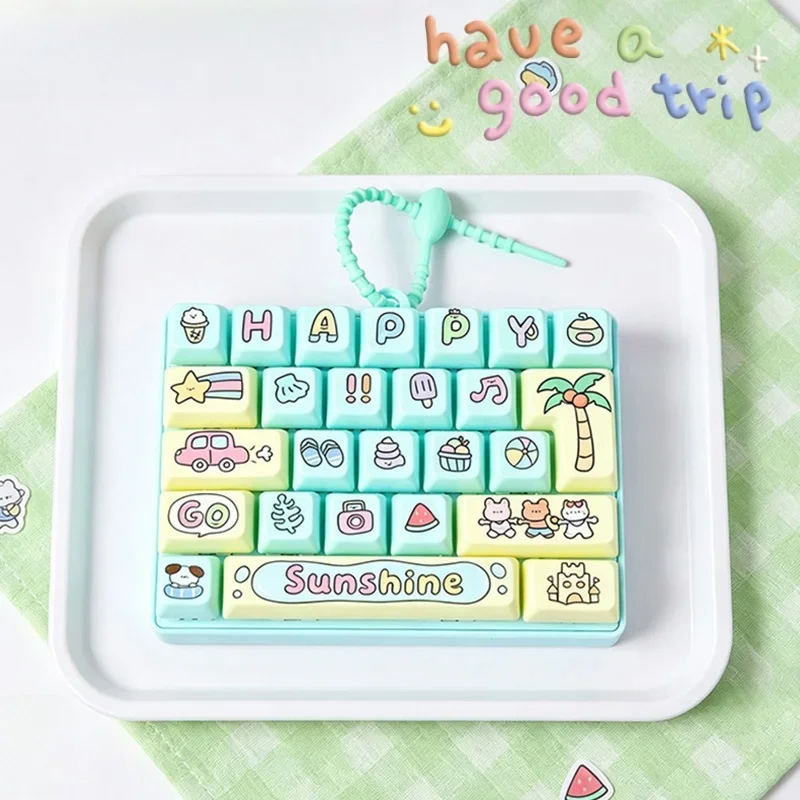 Fidget Clicker Mechanischer Tastatur-Schlüsselanhänger Mini 26-Tasten-Tastenkappen-Anhänger Kreatives Büro-Schreibtisch-Dekompressions-Gadget Geschenk – Detail 11