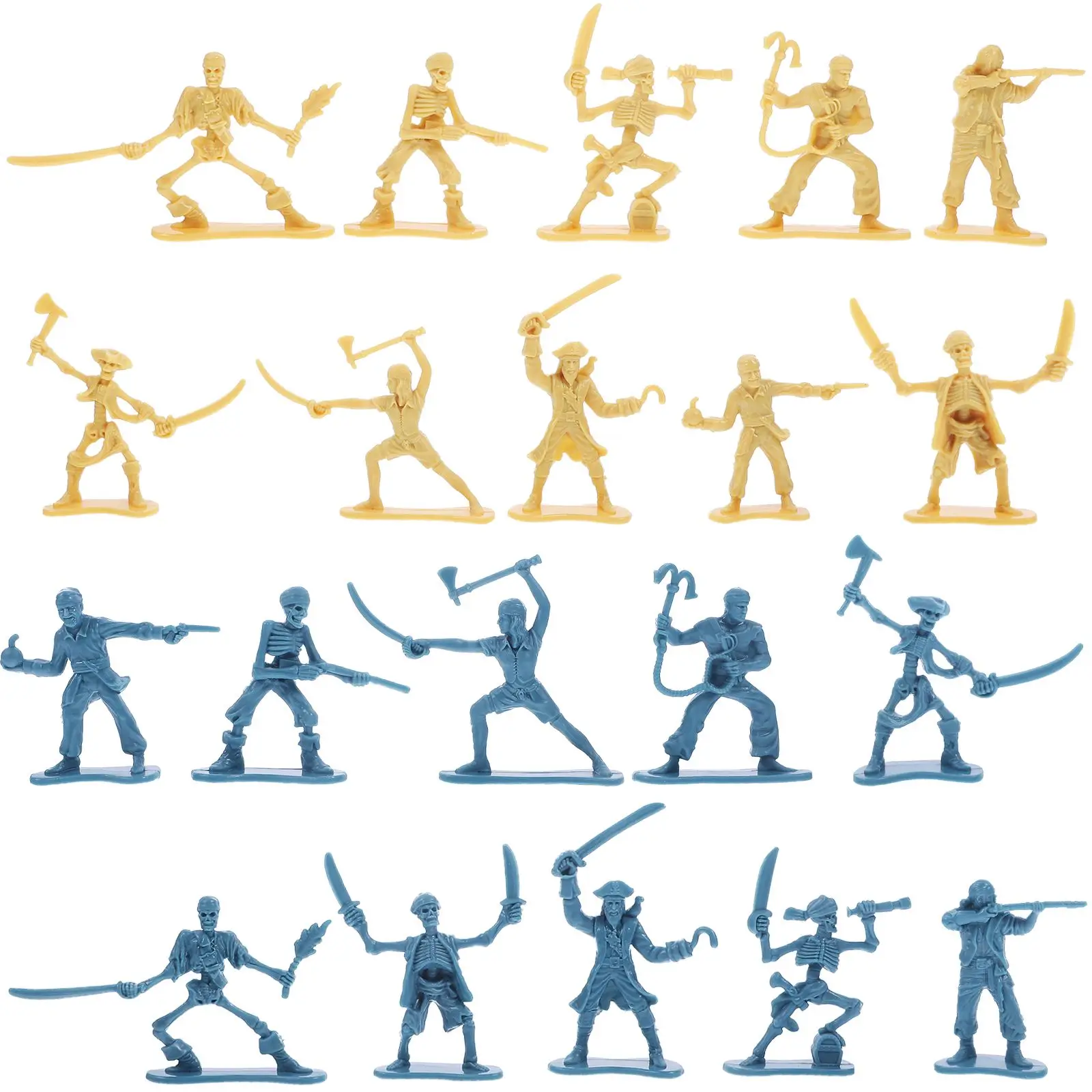 100 Pcs 해적 소품 해적 군인 모델 장난감 전사 미니 피규어 액션 장난감 피규어 해적 소품 장난감