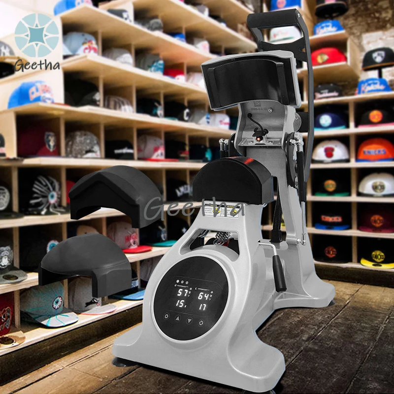 

Wholesale Semi-auto Cap Press Machine Double Heated Hat Press with Laser & Dual Heating Platen