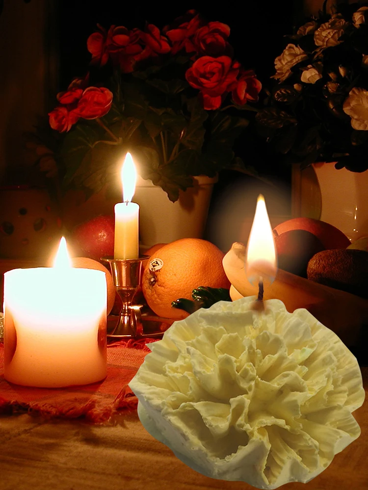 Kinds of Carnation Sugar Silicone Mold Car Decoration Flower Homemade Incense Gypsum Mould Hand-Molded Diy Spread Stone M874