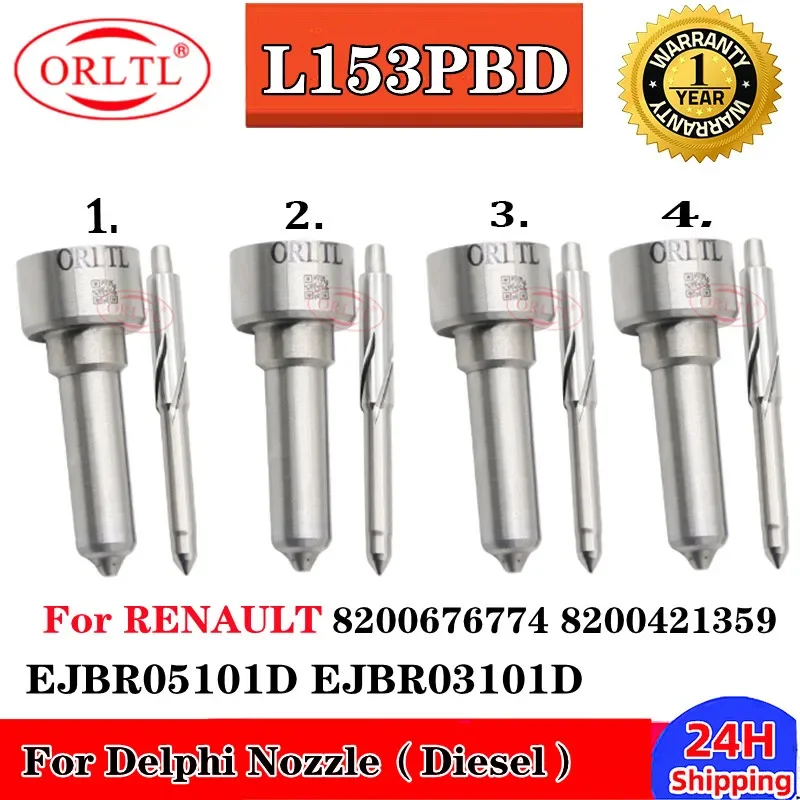 

4 шт. Новые дизельные форсунки L153PBD (L 153 PBD) для RENAULT EJBR05101D EJBR03101D 8200676774 8200421359