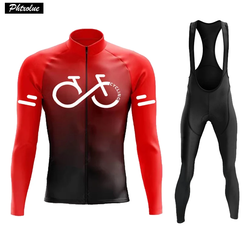 Long Sleeve Cycling Jerseys Set Men Bike Clothing 2024 Autumn Breathable Bicycle Mountain Clothes suit Maillot Ropa Ciclismo