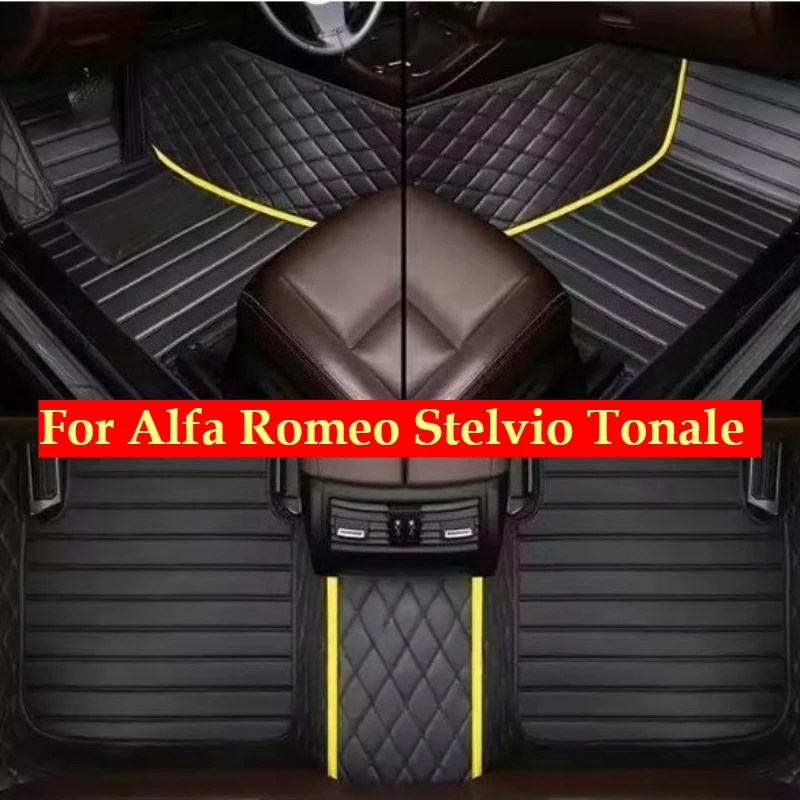 

Custom Car Floor Mats For Alfa Romeo Stelvio Tonale 2013-2026 All Weather Auto Accessories Foot leather Carpets Fashion Pads