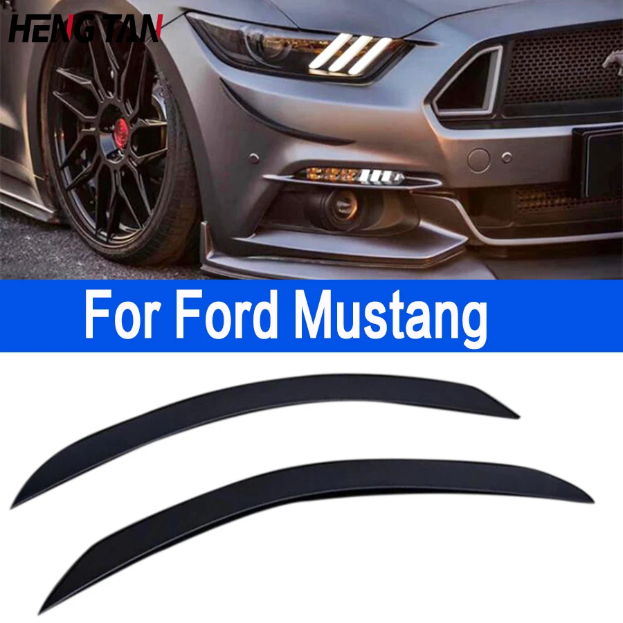 For Ford Mustang 2015-2017 High quality Carbon Fiber Car Front Bumper Wind knife Splitter Spoiler Canard Air Knife Surround Trim