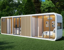 Casa prefabbricata moderna all'aperto da 40 piedi, piccola casa Mobile, Villa con cabina Apple Pod per ufficio funzionante IOT