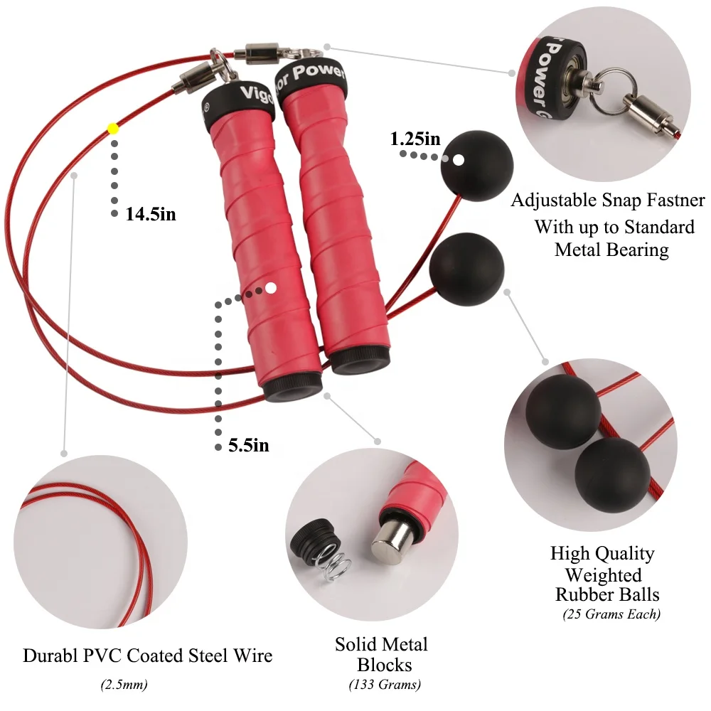 With Heavy Ball Cordless Skipping Rope Yoga Boxing Sports and Fitness Training Aerobics Portable Fast Jump Rope for Woman，man