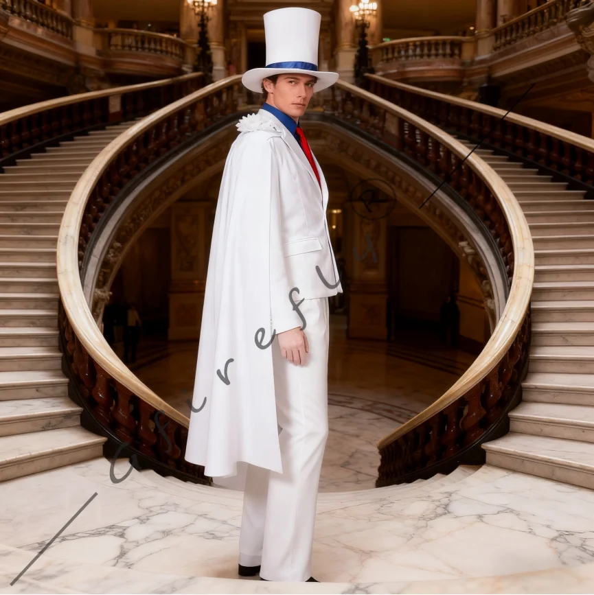 명탐정 코난 카이토 키도 만화 콘벤션 파티용 애니메이션 캐릭터 마술사 액세서리 및 의상 풀세트