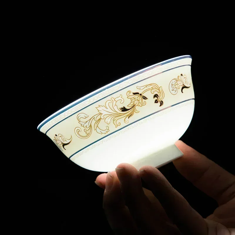 

Luxury Tableware Set Golden China Ceramic Plates Dinner Set 58pcs Royal Porcelain Dinnerware