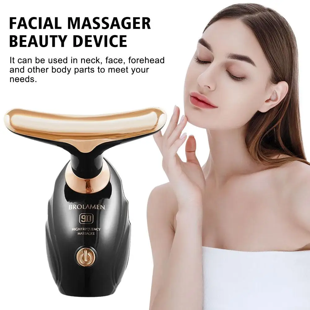 Ultrasonic Pulse Current Neck Beauty Instrument Fade Facial Lines Firming Restore Fine Elasticity Massager Skin Lifting Bea B1L9