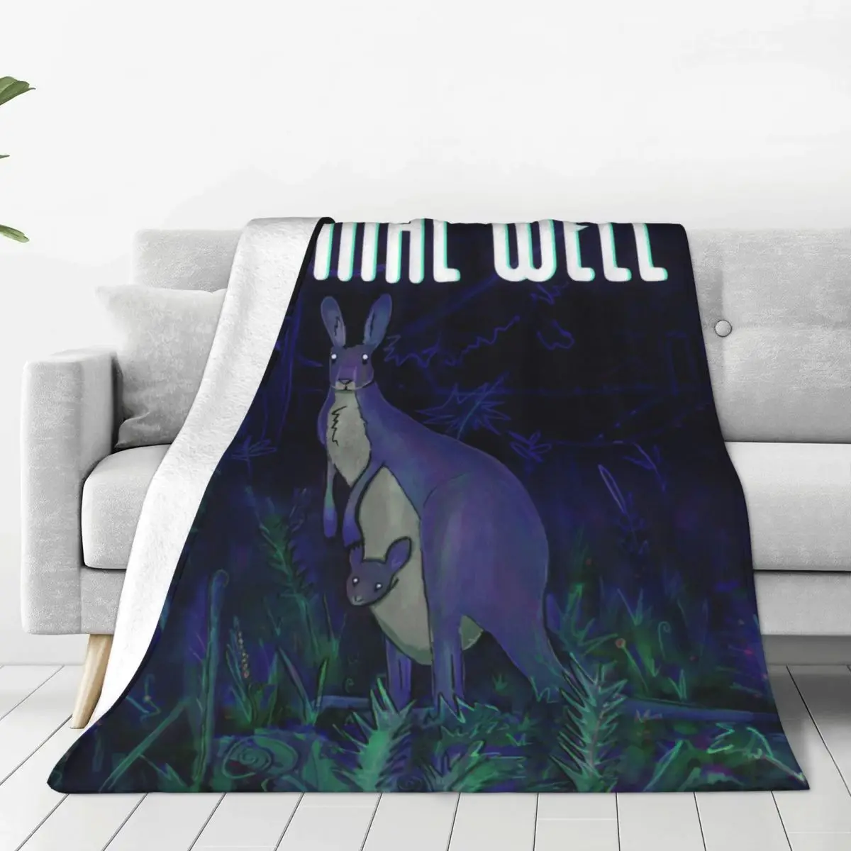 Animal Well Funny Video Game Blanket Fleece Print Relax Soft Throw Blanket for Bedding Bedroom Bedspreads