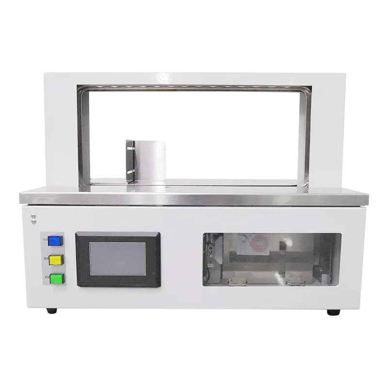 

Small Automatic Paper Strapping Machine High Efficiency Desktop Paper Tape Box Books Bundling Equipment Small Package Light Duty