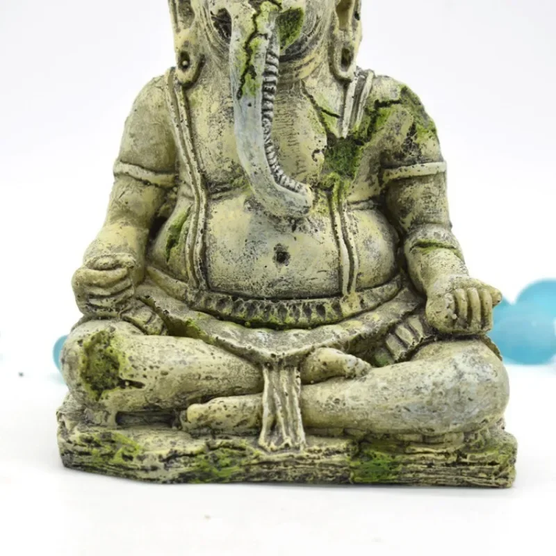 

Fish Tank Landscape Simulation Buddha Elephant Statue Bodhisatva Sculpture Figurines Landscape Aquarium Decoration Home Decor