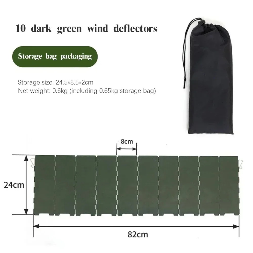 10 قطعة/المجموعة طوي المحمولة الزجاج الأمامي في الهواء الطلق صندوق موقد الزجاج الأمامي رئيس الزجاج الأمامي التخييم قذيفة حاجز الغاز حلقة سخان درع