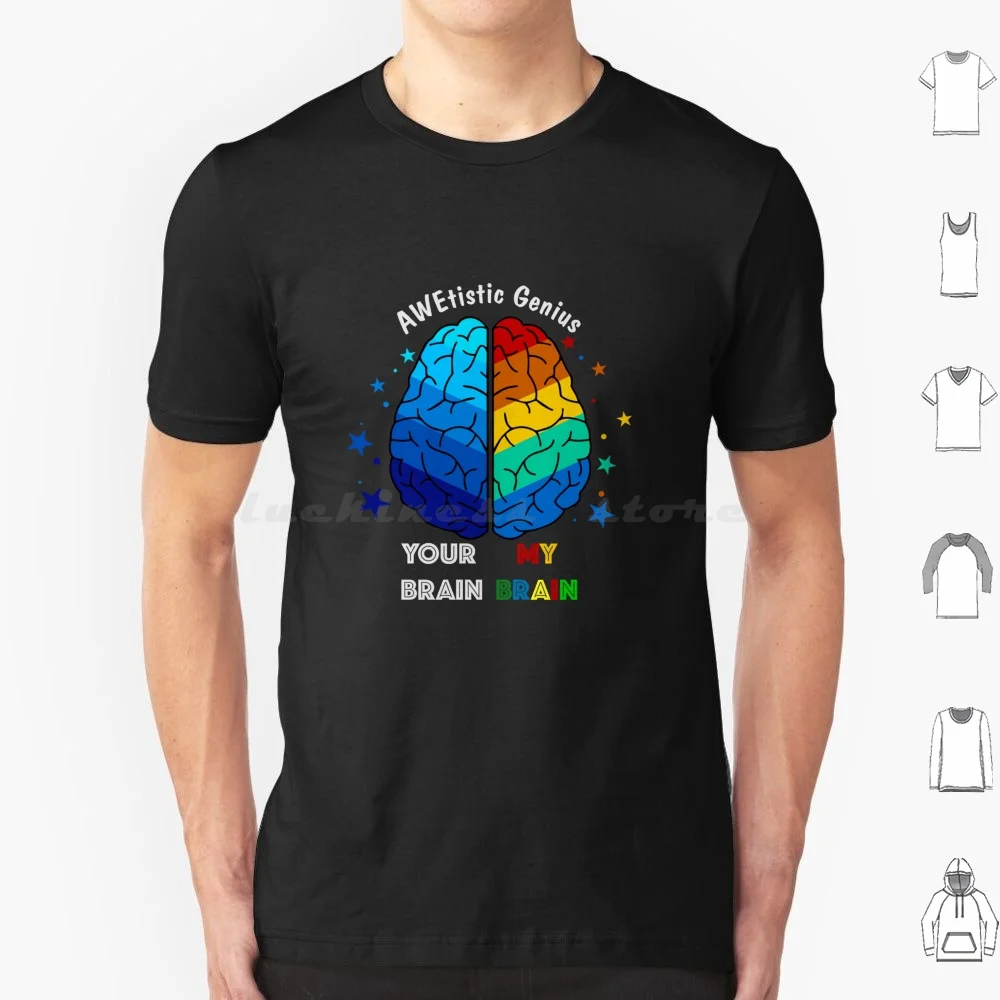 Awetistic Genius Autism Awareness T Shirt 6xl Cotton Cool Tee Autism Autistic Autism Awareness Neurodiversity Neurodivergent