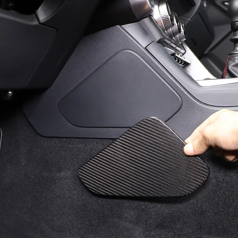 

For Toyota 86 For Subaru BRZ 2022 Real Carbon Fiber Car Center Control Both Sides Kneepad Panel Cover Sticker Car Accessories