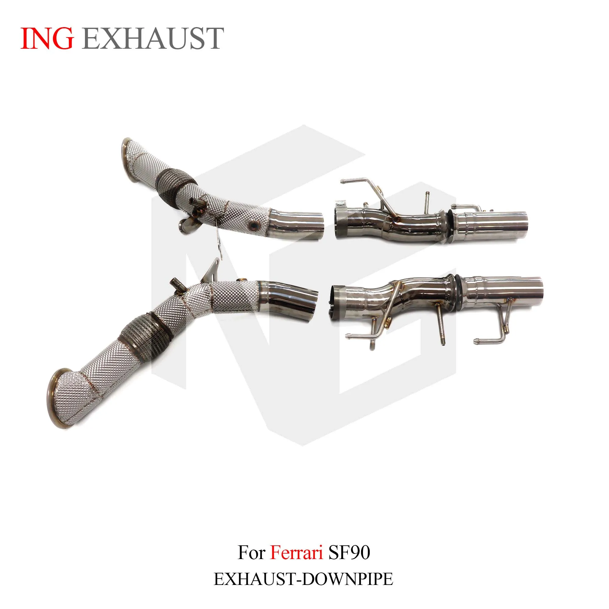 نظام العادم الحفاز ING 304 لفيراري SF90 3.9L V8 محول الحرارة درع المحرك أنبوب الملحقات #4